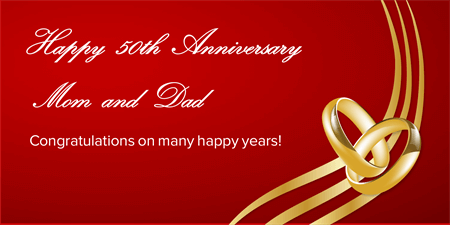50th Wedding Anniversary Banner Printable