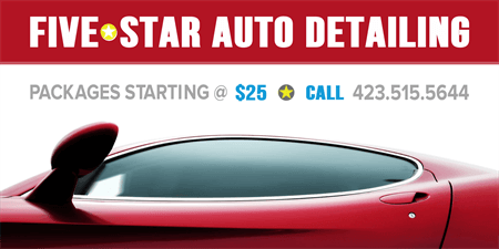 Auto Detailing Banner - Signazon