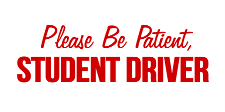 Red Student Driver Car Magnet