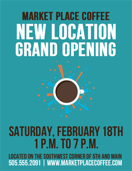 new church opening flyer