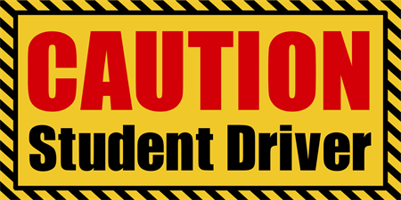 Student Driver Caution Car Door Sign