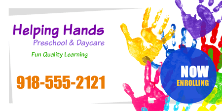 Day Care Banners, Child Care Banners - Signazon.com
